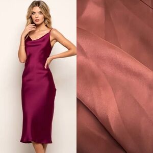 satin midi slip dress